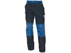 Pracovní kalhoty CERVA STANMORE do pasu 100% BA kolenní kapsy na vkládání vložek tmavě modré/světle modré